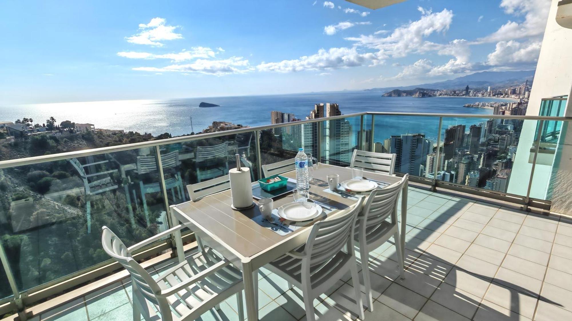 Skyline 31 Terraza Privada Con Vistas Al Mar Apartment Benidorm Bagian luar foto